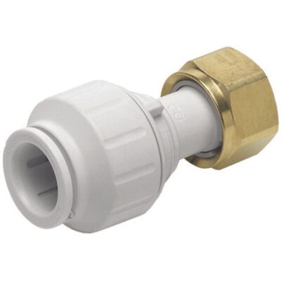John Guest Speedfit Straight Tap Connector 10mm X 1/2 John Guest Speedfit Straight Tap Connector 10mm X 1/2