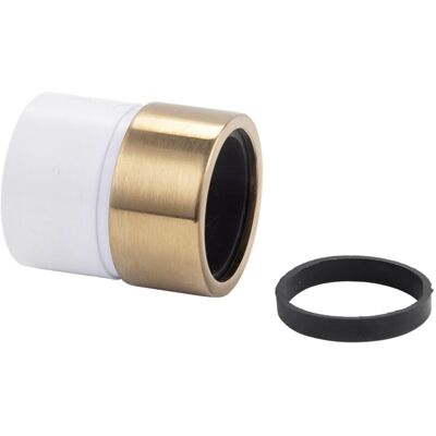 McAlpine ABS to Brushed Brass Straight Connector - 32/35G-BB McAlpine ABS to Brushed Brass Straight Connector - 32/35G-BB