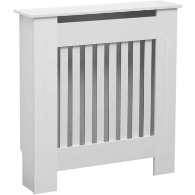 Oypla - WoodenSlatted - Small White - Radiator Cover Oypla - WoodenSlatted - Small White - Radiator Cover