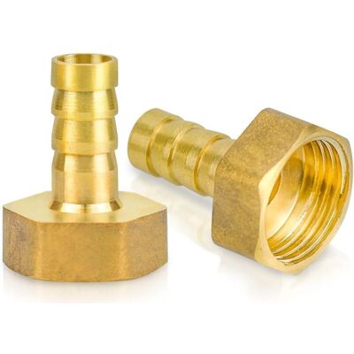 TORMATOR pcs Sourcing Map Brass Barb Pipe Fitting Connector Adapter, 1/2" G x 10mm Internal Thread TORMATOR pcs Sourcing Map Brass Barb Pipe Fitting Connector Adapter, 1/2" G x 10mm Internal Thread