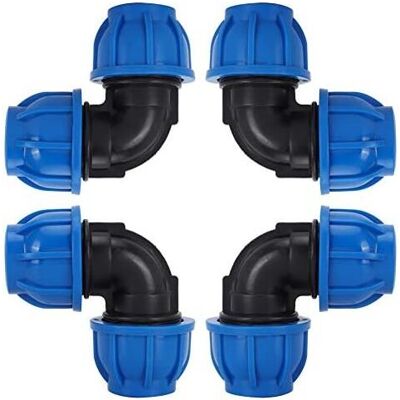 Memkey - Piece to 32 mm Water Pipe Elbow Connector pe Plastic Quick Coupling Accessories for Drinking Water Purifier(ø32) Memkey - Piece to 32 mm Water Pipe Elbow Connector pe Plastic Quick Coupling Accessories for Drinking Water Purifier(ø32)