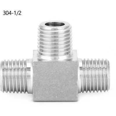 STUNACY Stainless Steel Pipe Connector 3 Way Bspt Male Thread Hose Pipe Fitting Connectorbspt 1/2in STUNACY Stainless Steel Pipe Connector 3 Way Bspt Male Thread Hose Pipe Fitting Connectorbspt 1/2in