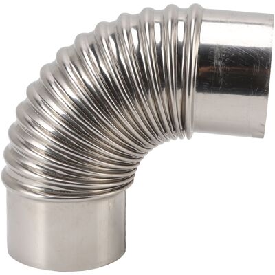 STUNACY Stainless Steel Elbow Chimney Stove Pipe 90 Degrees Bending Chimney Flue Adapter Tube STUNACY Stainless Steel Elbow Chimney Stove Pipe 90 Degrees Bending Chimney Flue Adapter Tube