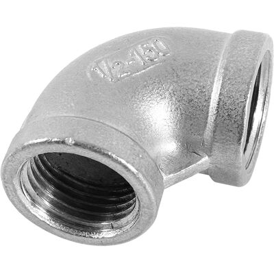 STUNACY 1/2" Elbow Pipe Connector 90 Degree Angled Stainless Steel Female Threaded Dn15 STUNACY 1/2" Elbow Pipe Connector 90 Degree Angled Stainless Steel Female Threaded Dn15