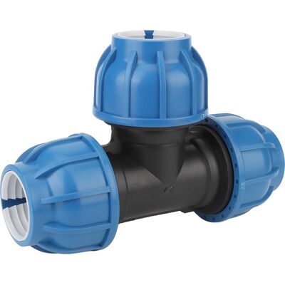STUNACY Pe Plastic Water Pipe Fitting Accessories 50mm Tee Connector For Pipe Connection STUNACY Pe Plastic Water Pipe Fitting Accessories 50mm Tee Connector For Pipe Connection