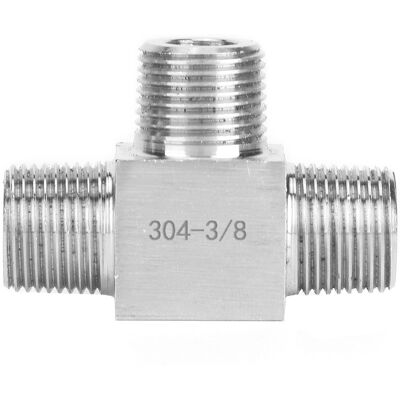 STUNACY 3 Way Pipe Fittings 304 Stainless Steel Male Thread Pipe Connector High Pressure For Water/gas/oilmale 3/8 STUNACY 3 Way Pipe Fittings 304 Stainless Steel Male Thread Pipe Connector High Pressure For Water/gas/oilmale 3/8