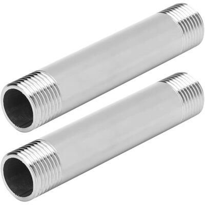 OEM Nipple - Stainless Steel Pipe & Tube Fittings 98mm Bsp 3/4" Male X Male Threaded Pipe Fittings (2pc) (size: 3/4"bsp) OEM Nipple - Stainless Steel Pipe & Tube Fittings 98mm Bsp 3/4" Male X Male Threaded Pipe Fittings (2pc) (size: 3/4"bsp)