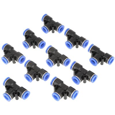 STUNACY 10 Pcs 10mm 3/8 T Type Pneumatic Connector Air Line Quick Fittings Tube Joint STUNACY 10 Pcs 10mm 3/8 T Type Pneumatic Connector Air Line Quick Fittings Tube Joint