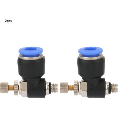 STUNACY 2pcs Tube Air Flow Speed Controller Pipe Pneumatic Fitting Regulator Valve(sl6-m5) STUNACY 2pcs Tube Air Flow Speed Controller Pipe Pneumatic Fitting Regulator Valve(sl6-m5)