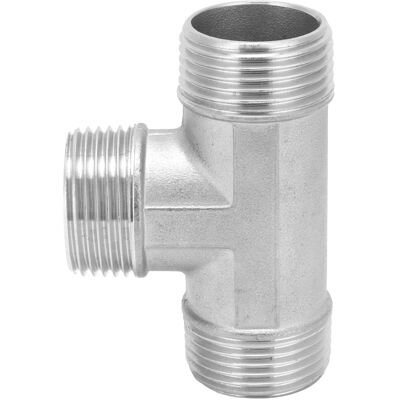STUNACY T Shaped Connector G1in Male Thread Stainless Steel Tee Adapter Hardware Pipe Fittings STUNACY T Shaped Connector G1in Male Thread Stainless Steel Tee Adapter Hardware Pipe Fittings