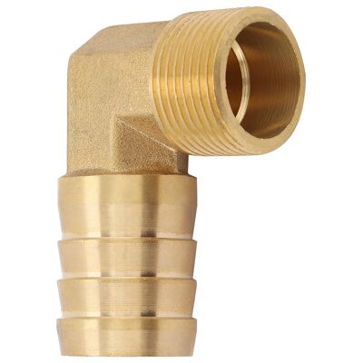 STUNACY 1pc 3/4" Male Thread Brass Elbow Barbed Coupling Connector Hose Fitting (25mm) STUNACY 1pc 3/4" Male Thread Brass Elbow Barbed Coupling Connector Hose Fitting (25mm)