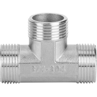 STUNACY T Shape Tee Connector Pipe Fittings 3/4 Male Thread To 3/4 Male Thread To 3/4 Male Thread STUNACY T Shape Tee Connector Pipe Fittings 3/4 Male Thread To 3/4 Male Thread To 3/4 Male Thread