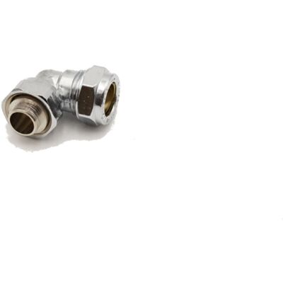 PRIMA PLUS PrimaPlus Chrome Compression Bent Tap Connector 15mm x 1/2" PRIMA PLUS PrimaPlus Chrome Compression Bent Tap Connector 15mm x 1/2"