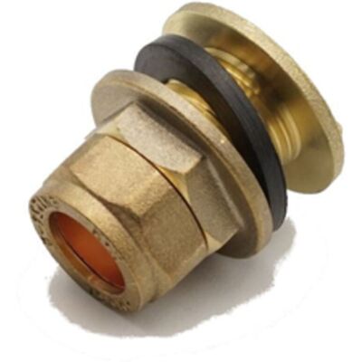 PRIMA PLUS PrimaPlus Dzr Brass Compression Tank Connector 15mm - Pack of 10 PRIMA PLUS PrimaPlus Dzr Brass Compression Tank Connector 15mm - Pack of 10