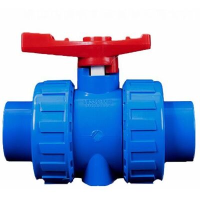 Memkey - pvc ball valve, 2-way solvent weld (glue) and bsp (thread) for water supply pipe fitting, DN32 (40 mm) Memkey - pvc ball valve, 2-way solvent weld (glue) and bsp (thread) for water supply pipe fitting, DN32 (40 mm)