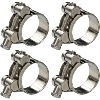 YS-YALOTRS T-Bolt Pipe Clamp, OD Range 304 Stainless Steel Pipe Strap Clamp, Adjustable Tube Clamp 4-Pack, (1.26" to 1.38" - 32-35mm) YS-YALOTRS T-Bolt Pipe Clamp, OD Range 304 Stainless Steel Pipe Strap Clamp, Adjustable Tube Clamp 4-Pack, (1.26" to 1.38" - 32-35mm)