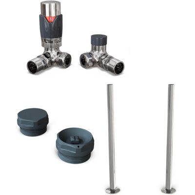 UK RADIATORS Talus Flair - Thermostatic Radiator Valve & Accessory Kit - Anthracite Corner 15mm UK RADIATORS Talus Flair - Thermostatic Radiator Valve & Accessory Kit - Anthracite Corner 15mm