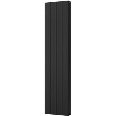 UK RADIATORS Thetford - Black Vertical Radiator Double Panel H1600mm x W372mm Grooved UK RADIATORS Thetford - Black Vertical Radiator Double Panel H1600mm x W372mm Grooved