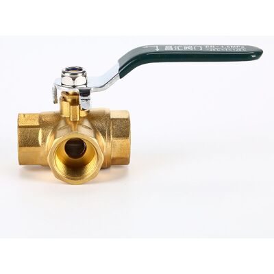 Tinor - Three Way Valve, 1/2 Inch Faucet, L-Shaped Brass Valve Connector for Water, Oil and Steam, with Stainless Steel Handle, DN15 (Size: 1/2 Inch) Tinor - Three Way Valve, 1/2 Inch Faucet, L-Shaped Brass Valve Connector for Water, Oil and Steam, with Stainless Steel Handle, DN15 (Size: 1/2 Inch)
