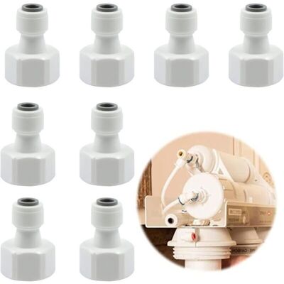 TORMATOR Water Filter Connector Adapter – 1/2" to 1/4" Quick Connect for Refrigerator Tube, 8 Pieces TORMATOR Water Filter Connector Adapter – 1/2" to 1/4" Quick Connect for Refrigerator Tube, 8 Pieces