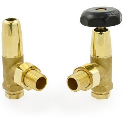 West Radiators - Old School - Black & Brass Radiator Valve West Radiators - Old School - Black & Brass Radiator Valve