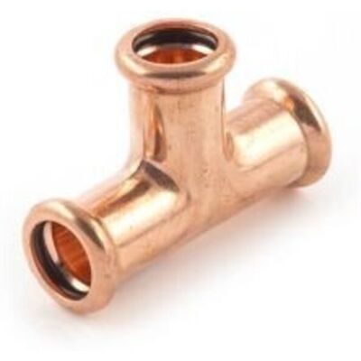 Buyaparcel - x5 15mm Copper Press Fit Equal Tee 15mm Connector wras Crimp Fitting Buyaparcel - x5 15mm Copper Press Fit Equal Tee 15mm Connector wras Crimp Fitting