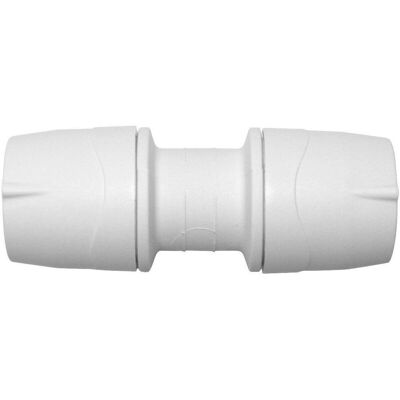 Polypipe - X5 PolyMax MAX015 15mm Straight Pushfit Coupler Connector White Polypipe - X5 PolyMax MAX015 15mm Straight Pushfit Coupler Connector White