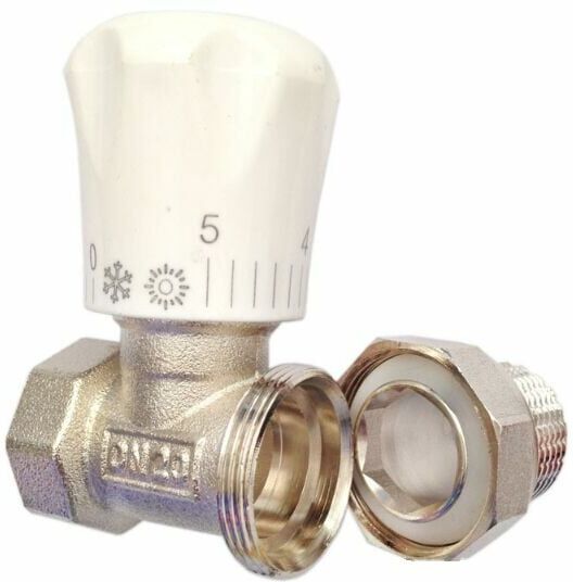 DEWDAT 1/2 Inch Brass Thermostatic Radiator Valve Straight Type DN15 Automatic Temperature Control Valve Heater Heating(DN15)