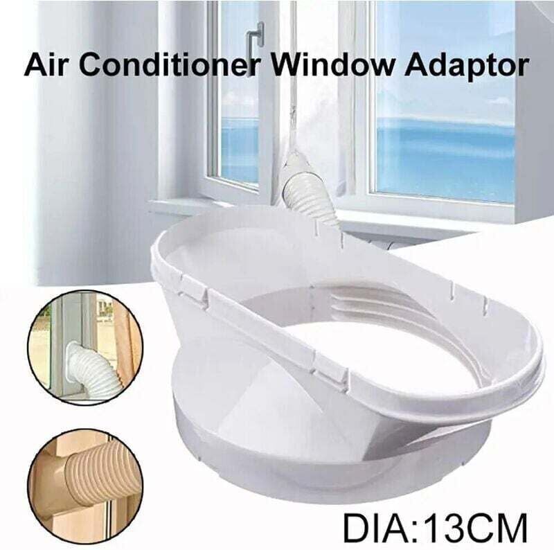 YMYNY 13 cm Durable Portable Air Conditioner Accessory, Convenient Window Plate, White Exhaust Hose Connector, Duct Adapter Part mumu