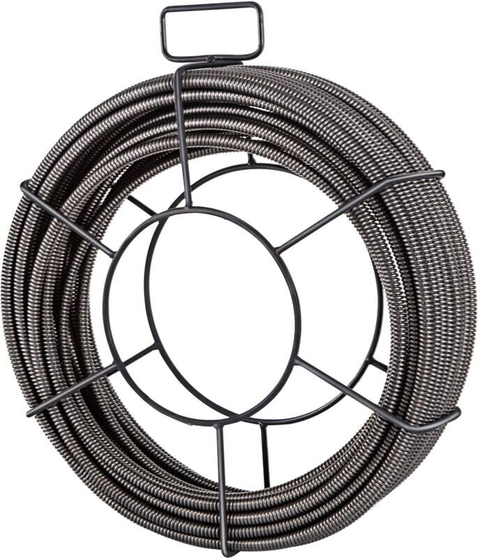 Mophorn - 50 Feet x 3/8 Inch Drain Cleaning Cable, Solid Core Sewer Auger Snake for Pipes, Clog Removal, Heavy-Duty Drain Auger, High-Performance