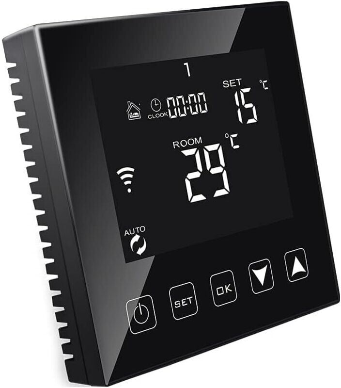 Tinor - WiFi Smart Thermostat for Electric Underfloor Heating with Alexa Google Assistant Compatible Sensor, Programmable Connected Thermostat for