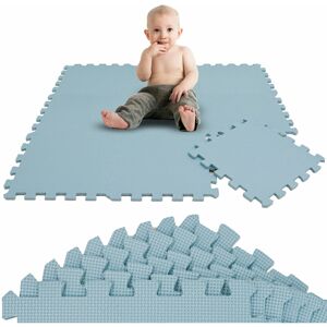 Littletom - 9 Pieces Baby Play Mat - 30x30 cm Floor Play Baby Mats - Puzzle Mat Foam Squares - blau