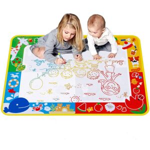 Héloise - Anpro Water Drawing Mat Doodle Painting Mat 70x100cm with 3 Pens, 3 Stamp Shapes, 1 Wheel Seal and 1 Water Bowl, Reusable Water Painting