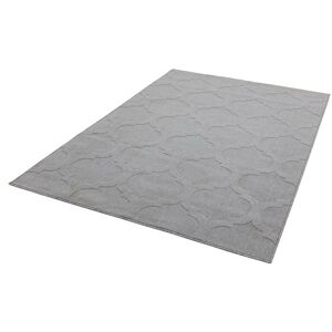 Lord Of Rugs - Antibes Contemporary Geometric 3D Trellis Grey Flatweave Kitchen Indoor Outdoor Floor Mat Rug Large Carpet 160 x 230 cm (5'3'x7'7')