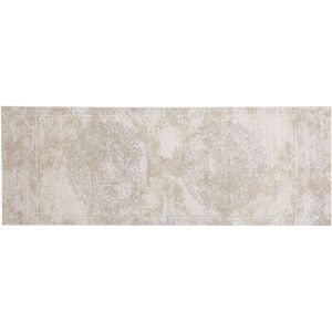 BELIANI Runner Rug Beige Vintage Distressed Oriental Pattern Cotton 60 x 180 cm Beykoz - Beige