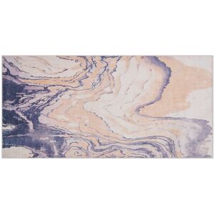 BELIANI Modern Area Rug Abstract Pattern Polyester 80 x 150 cm Beige and Grey Gebze - Multicolour