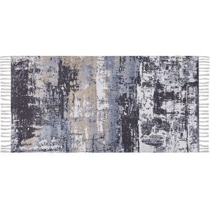 BELIANI Area Rug Distressed Abstract Pattern Tassels 80x150 cm Multicolour Konakli - Multicolour