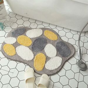 PESCE Bath Mat Cute Rug Non Slip for Bathroom, Absorbent, Extra Soft, Adorable Design, 18' x 26', Pebble-18' x 26' Pebble