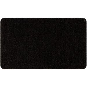 RUGSX Bathroom rug SANTA plain, non-slip, soft - black black 60x100 cm