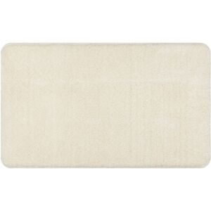 RUGSX Bathroom rug SANTA plain, non-slip, soft - white white 50x80 cm