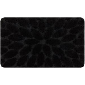 RUGSX Bathroom rug SUPREME STONES, non-slip, soft - black black 60x100 cm