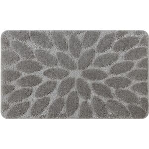 RUGSX Bathroom rug SUPREME STONES, non-slip, soft - grey grey 50x80 cm