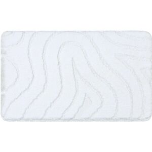 RUGSX Bathroom rug SUPREME WAVES, non-slip, soft - white white 60x100 cm