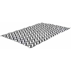 Outdoor Rug Chill mat Wave 2.7x2 m L Black and White Bo-Camp - Black