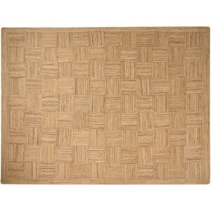 Beliani - Braided Jute Area Rug Natural Boho Style Checked Pattern Floor Mat 300 x 400 cm Beige Esentepe - Beige