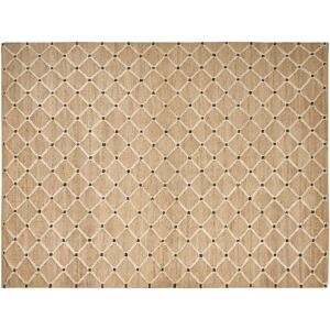 Beliani - Braided Jute Area Rug Natural Boho Style Geometric Pattern Floor Mat 300 x 400 cm Beige Kalekoy - Beige