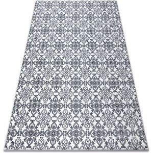 RUGSX Carpet ARGENT - W4949 Flowers white / grey grey 160x220 cm