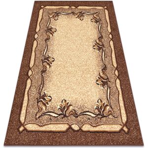 RUGSX Carpet bcf Morad krzyś flowers classic - brown brown 80x150 cm