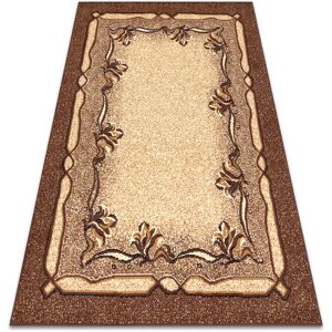 RUGSX Carpet bcf Morad krzyś flowers classic - brown brown 60x110 cm