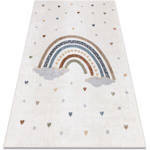 Rugsx - Carpet bono 724 rainbow heart cream / light gray multicolour 280x370 cm